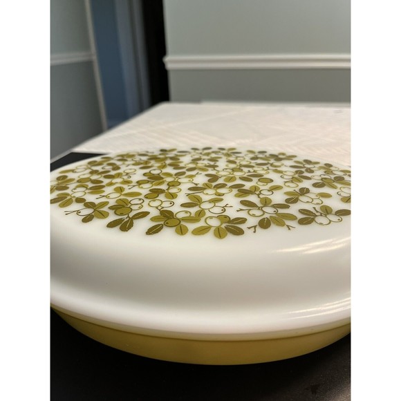 3pc- Vtg Pyrex 1-1/2qt Divided Casserole w/Lid & 2 1/2qt Casserole Dish Ovenware - Picture 4 of 12